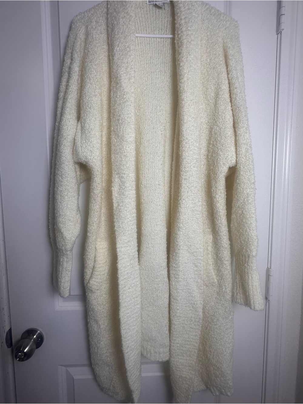 Cozy Open-Front Cream Cardigan